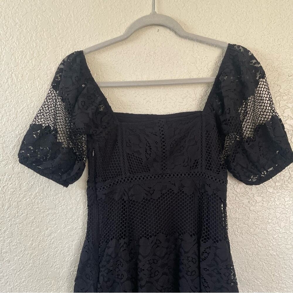 Free People Be Your Baby Lace Mini Dress Fit n Flare in Black Size XS EUC - Picture 10 of 11